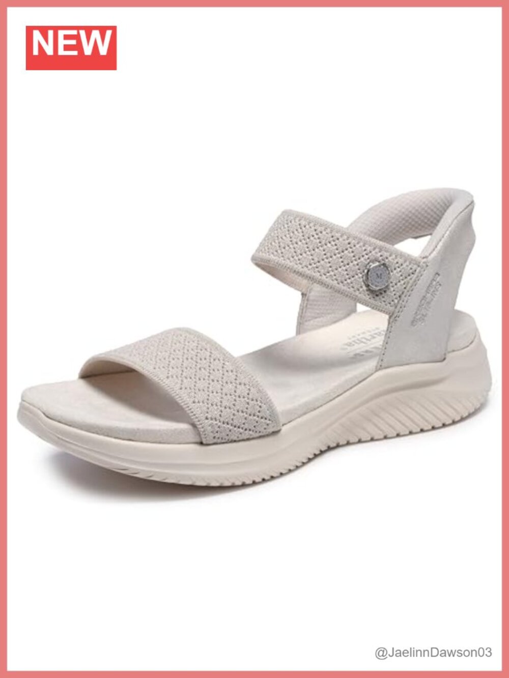 Skechers Ultra Flex 3.0 Women's Sport Sandals Wedge Heel Leather Knit